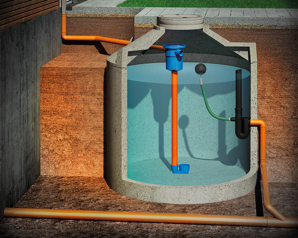 Betonzisterne Garten Regenwasser-Komplettanlage Haus und Garten / Garten mit Betonzisterne
