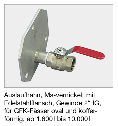CEMO - GFK Fässer Zubehör Hahn
