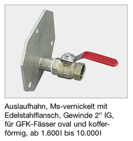 CEMO - GFK Fässer Zubehör Hahn