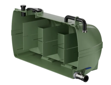 Löschwassertank Innenansicht mit Schwallwänden