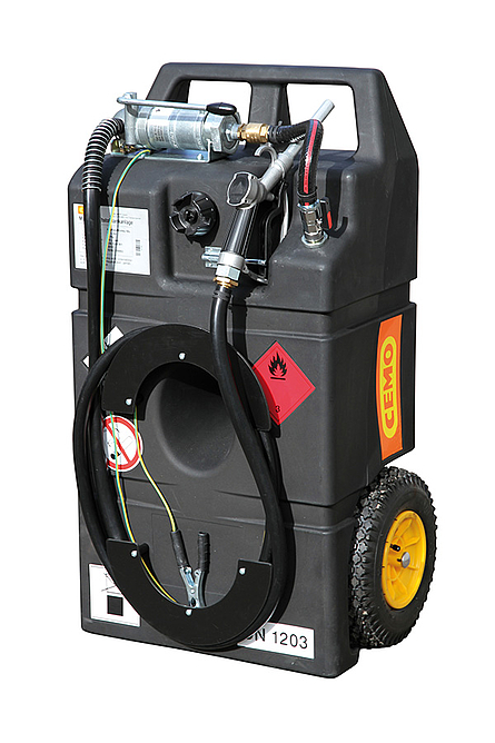 Mobile Benzin-Tankanlage CEMO Kraftstofftrolley 95 Liter Mobile Benzin-Tankanlage CEMO Kraftstofftrolley 95 Liter